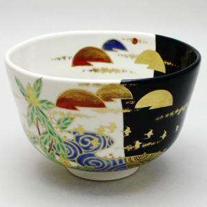 茶道具 抹茶茶碗 ひな祭り 乾山写し 立雛 南口閑粋作 乾山写 乾山