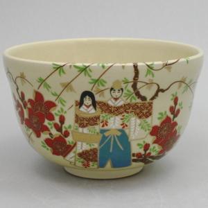 茶碗 茶道具 橋本永豊作 色絵 鱗文 茶碗 : 茶道具専門店 (有)菊池商店