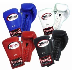 Twins ボクシンググローブ(ひも式) 本革製 8オンス : アイ・エフ
