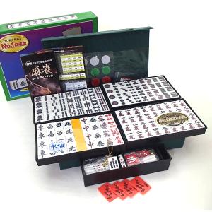 手打ち麻雀セット DX麻雀マットと麻雀牌水仙 やきとりマーク4枚つき