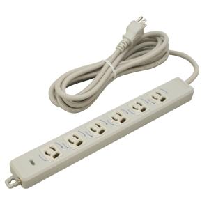 横型OA用抜け止め接地タップ 4コ口タイプ5m 横型OA用抜け止め接地