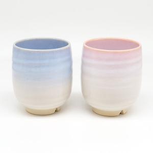 萩陶苑（SHUTOUEN） 萩焼 湯呑 ペア つぼみ 夫婦茶碗 湯呑み お茶碗