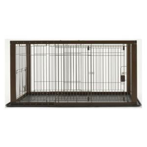 リッチェル 木製スライドペットサークル ワイド ダークブラウン ( 1台