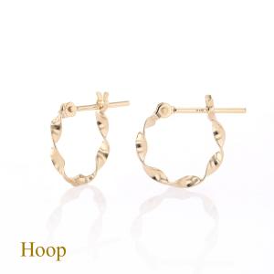 Jewel closet by L&Co. ピアス K10 2連風 フープピアス レディース