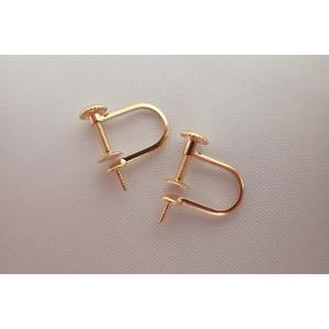 イヤリング イヤリングパーツ K18 18金 ネジ式 スクリュー M