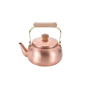 和平フレイズ やかん 2.4L ガス火専用 千歳 銅製 日本製 純銅 木柄丸型