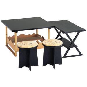 茶道具】立礼棚セット／花門（椅子タイプ）扇面棚2個付き : 創業大正