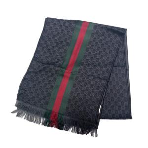 GG グッチ ストール マフラー GUCCI シルク入り GG柄 大判45×180cm