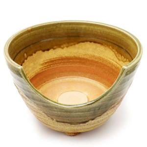 茶道具 水指 水差し 織部焼き 水野健二作 郷之窯 共蓋 織部焼 : 茶道具