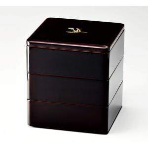 和食器 三段重 溜内朱 漆塗り 会津漆器 木製 お重 会津塗り 3段重箱