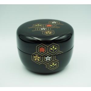 茶道具 棗 中棗 溜塗 朱蒟醤彫 関翆雲 桐箱 : 新古茶道具 さかい