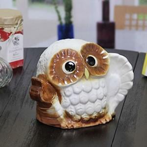 フクロウ 置物 木彫り 三重透かし彫り ふくろう 縁起物 大サイズ 桐箱