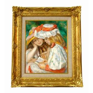 ルノワール パズル ピアノを弾く二人の少女 完成品 額縁付 美品 糊付け