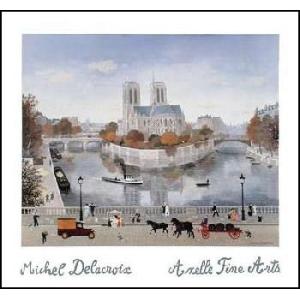 ミッシェル・ドラクロア アートポスター- アイスクリーム屋(556x705mm