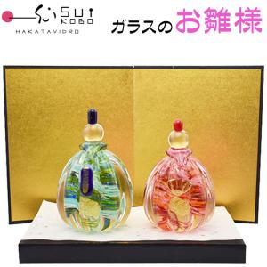 博多びーどろ 粋工房 ガラスのお雛様 「華」 ガラス製 置物 GN-47 森田