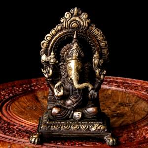 ガネーシャ像 神様像 仏像 ホワイトメタル 7cm インド 置物 エスニック