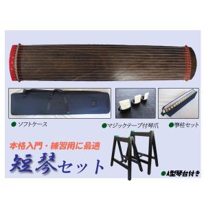 約4尺筝 短箏セット(短琴セット/ミニ琴/ピン箏) 127cm 6点セット
