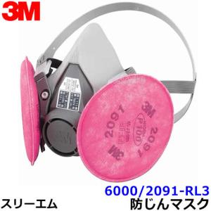 3M 防塵マスク 3M 6000/2091-RL3 取替え式防じんマスク 半面体