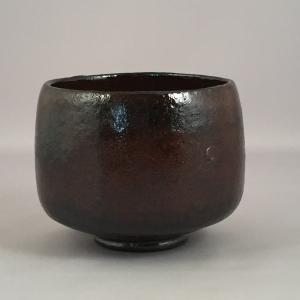 三代 佐々木昭楽作 銘「荒磯」 のんこう写 黒楽茶碗 茶道具 : ますや雲