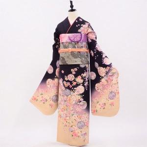 正絹振袖+半衿付き長襦袢+帯+帯揚+帯〆+重衿 6点セット 可愛さと個性の