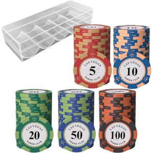 カジノチップ 100枚 セット ケース 付 安い カジノコイン 玩具