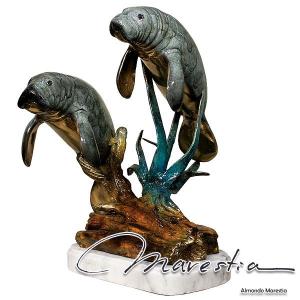 カジキ 置物 ソードフィッシュ ブロンズ アニマル オブジェ Amazon.co