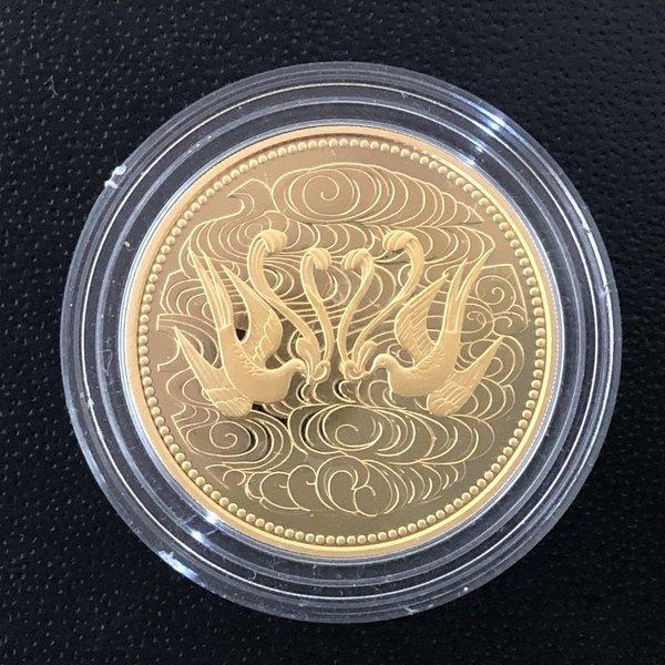 天皇陛下御在位60年記念10万円金貨幣 昭和62年銘プルーフ金貨（ケース