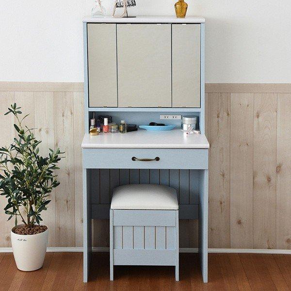 フレンチスタイル ドレッサー ミラー付き 訳あり品 J109-100-01