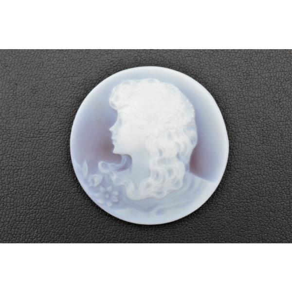 ドイツ CAMEO ストーン メノウ カメオ ルース 猫 メインクーン