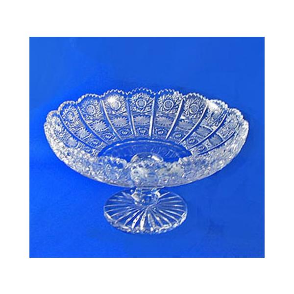 ボヘミアガラス クリスタル ラスカ 楕円 オーバル 大皿 54cm 箱あり