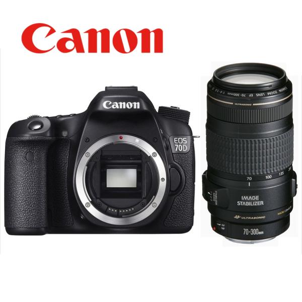 Canon EOS 70D☆一眼レフカメラ☆超望遠レンズ付☆Wi-Fi キヤノン（