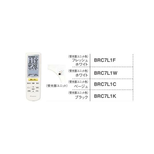 ダイキン（DAIKIN） 業務用エアコン 部材【BRC7L1F】運転リモコン 液晶