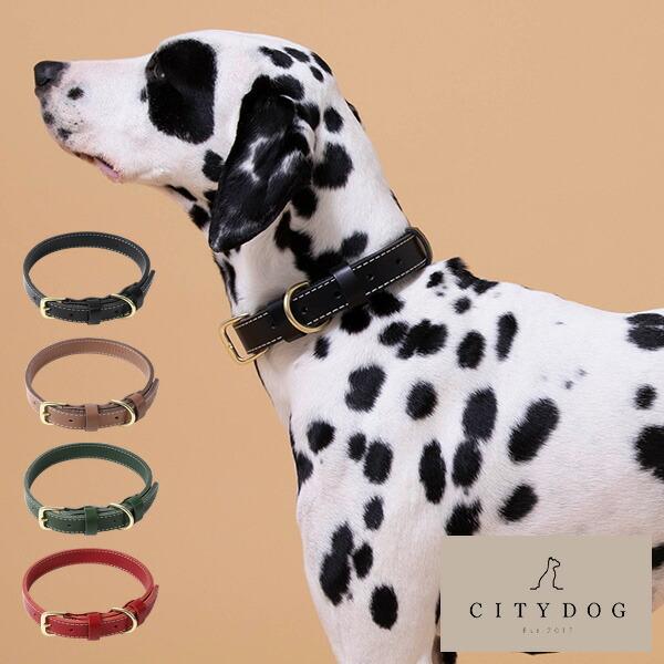 CITYDOG（シティドッグ） 首輪 犬 本革 革 リード 伸縮 かわいい