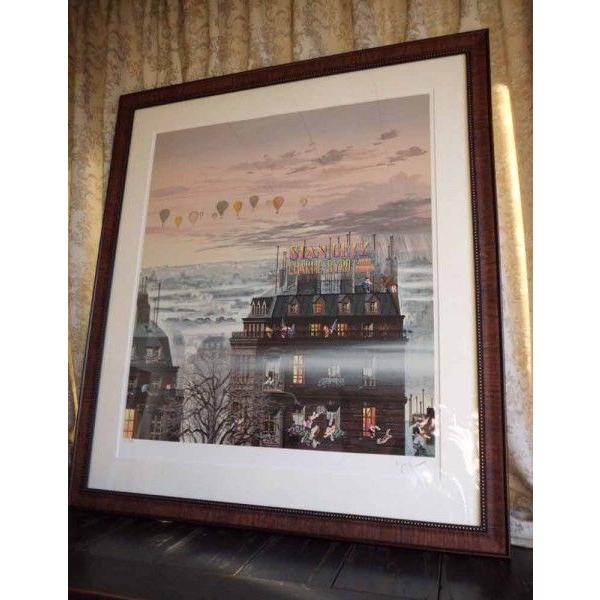 絵画 ヒロ、ヤマガタ／サンセットレイン 版画 シルクスクリーン 送料