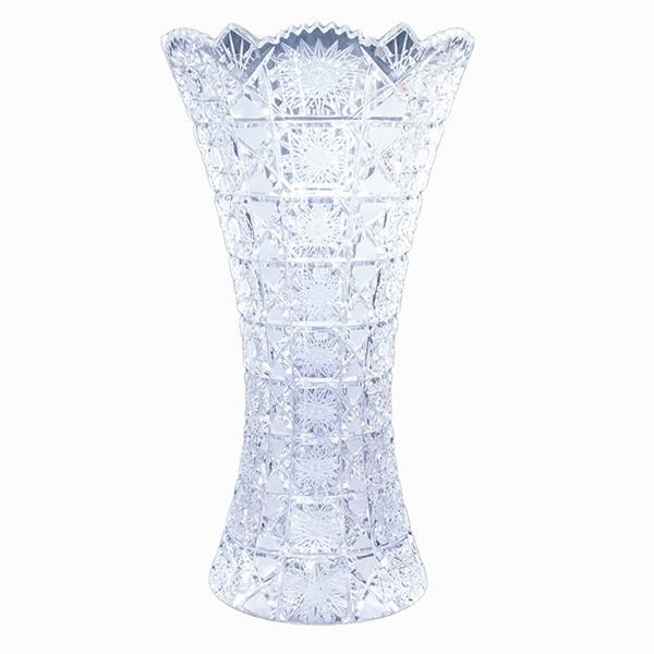 ボヘミアガラス MAIA クリスタル花瓶 チェコ製 MA-804 : アンティーク