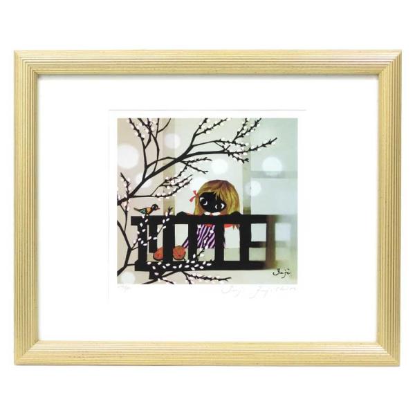 美品 藤城清治「日本の愛唄歌4月 荒城の月」レフグラフ 直筆サイン入