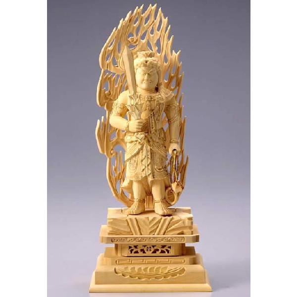 仏像 不動明王 柘植 ツゲ 4寸 爆買 : 仏壇仏具のまごころショップ安伽