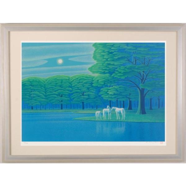 富谷一明 油彩画（2頭の馬）0号サイズ agmotokawa_tomiyakazuaki-sou