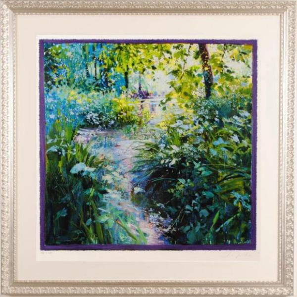 ホアキン・トレンツ・リャド 朝の光 インテリア 絵画 風景画 シルク