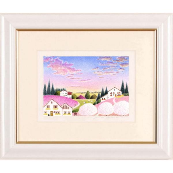 絵画・額縁・版画・渡辺 美香子・新品未使用・あなたと・美術品