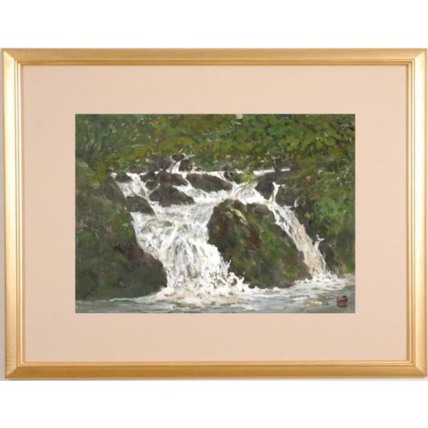 岩澤重夫 渓流 絵画 日本画 和風 風景画 一点物 インテリア