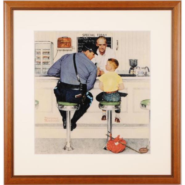 ノーマン・ロックウェル 絵画 「ランナウェイ」 ジークレー 版画 額