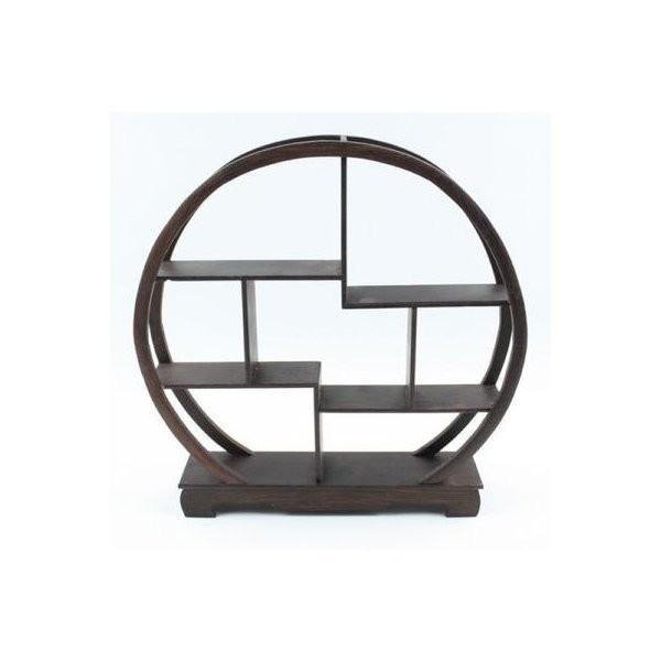 中国茶器棚 丸形 丸型 中国茶器 棚 小 飾り棚 中国家具 円形