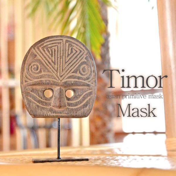 アジアン ティモールマスクスタンド Atype ウッド 木 木製 オブジェ