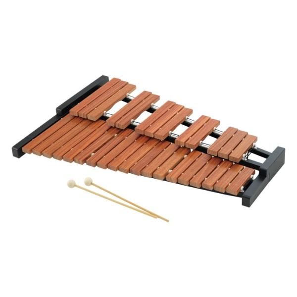 木琴 ゼンオン 紐交換済み 全音楽譜出版社 30音 半音 赤いキャリー