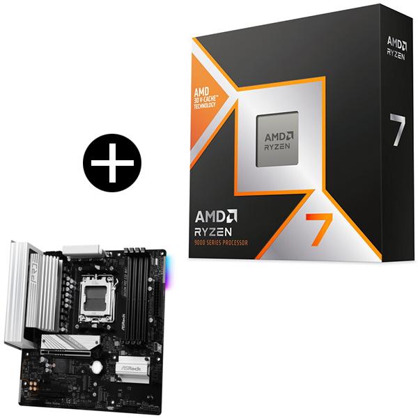 AMD Ryzen 7 9800X3D CPU + ASRock B650M Pro X3D WiFi マザーボード