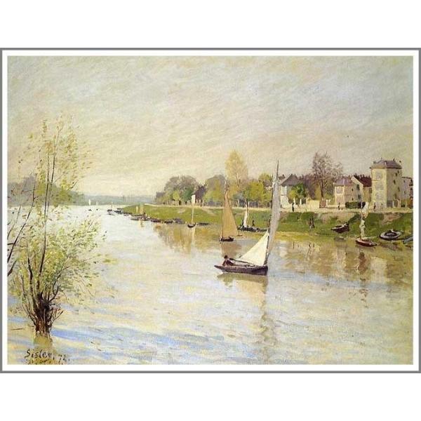 油絵 シスレー アルジャントュイユの大通り 複製画 送料無料】絵画