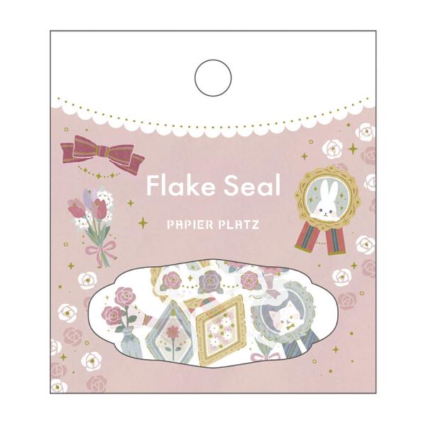 little girly フレークシール 54ピース入 / ガーリー 箔押し 可愛い