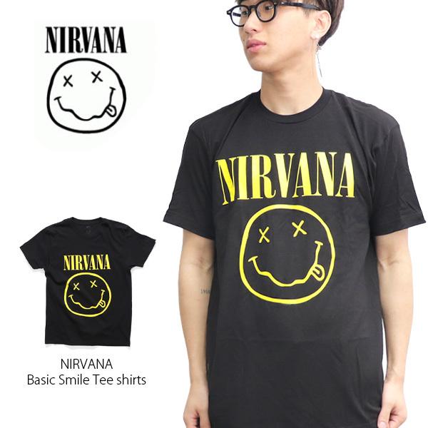 ニルヴァーナ【NIRVANA】SS TEE Tシャツ ブラック スマイル にこちゃん