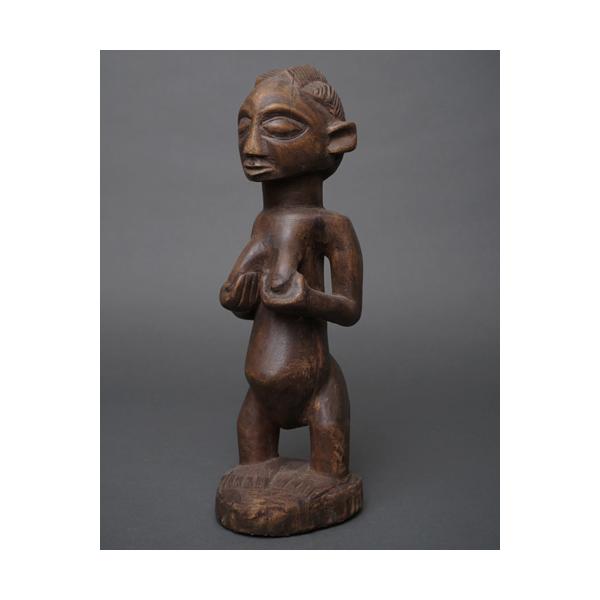 アフリカ コンゴ ルバ族 立像 人形 No,2 プリミティブアート 木彫り
